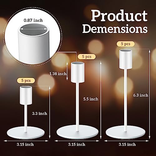 Candle Holders Bulk Taper Candlesticks Holders Set Modern Decorative Metal Candelabras for Wedding Anniversary, alternate