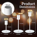 Candle Holders Bulk Taper Candlesticks Holders Set Modern Decorative Metal Candelabras for Wedding Anniversary, alternate