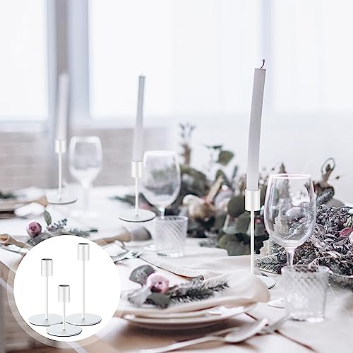Candle Holders Bulk Taper Candlesticks Holders Set Modern Decorative Metal Candelabras for Wedding Anniversary, alternate