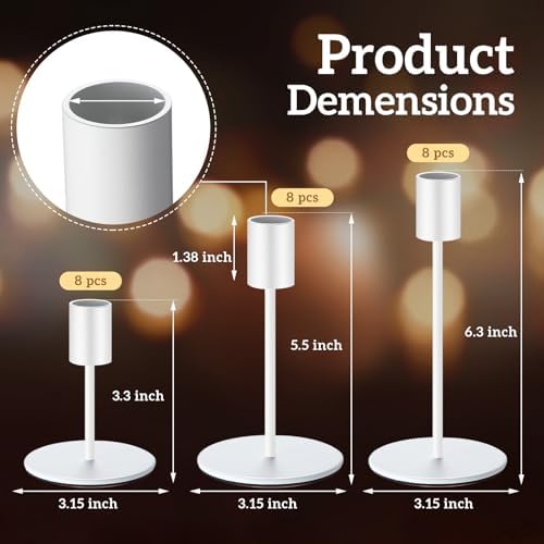 Candle Holders Bulk Taper Candlesticks Holders Set Modern Decorative Metal Candelabras for Wedding Anniversary, alternate