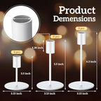 Candle Holders Bulk Taper Candlesticks Holders Set Modern Decorative Metal Candelabras for Wedding Anniversary, alternate