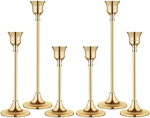 Candlestick Holders, Taper Candle Holder for Candlesticks Gold Brass Vintage Candle Stick Candle Holders