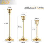 Candlestick Holders, Taper Candle Holder for Candlesticks Gold Brass Vintage Candle Stick Candle Holders, alternate view 3