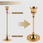Candlestick Holders, Taper Candle Holder for Candlesticks Gold Brass Vintage Candle Stick Candle Holders, alternate view 6