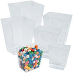 Candy Dish Set, 6 Clear Plastic Bowls, 3 Sizes in Small, Medium, Large in Clear
