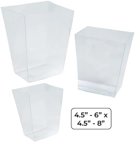 Candy Dish Set, 6 Clear Plastic Bowls, 3 Sizes in Small, Medium, Large in Clear, alternate view 3