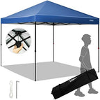 Canopy 10 X 10 Pop Up Canopy Tent, 1-Button Push Easy up, Blue in Blue