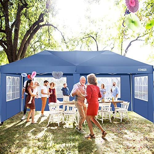 Canopy 10'x10' Ez Up Canopy Waterproof Pop up Tent with 4 Removable Sidewalls, Commercial Instant Canopy with, alternate view
