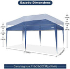 Canopy 10'x10' Ez Up Canopy Waterproof Pop up Tent with 4 Removable Sidewalls, Commercial Instant Canopy with, alternate view