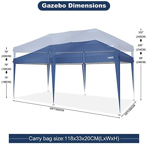 Canopy 10'x10' Ez Up Canopy Waterproof Pop up Tent with 4 Removable Sidewalls, Commercial Instant Canopy with, alternate view