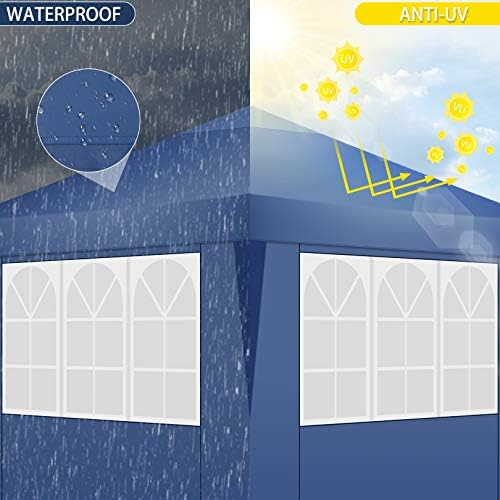 Canopy 10'x10' Ez Up Canopy Waterproof Pop up Tent with 4 Removable Sidewalls, Commercial Instant Canopy with, alternate view