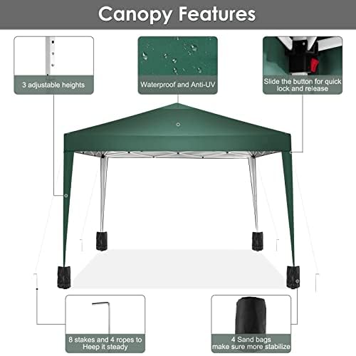 Canopy 10x10 Pop Up Canopy Tent Party Tents for Parties Weddings Backyard Waterproof Canopy Outdoor Commercial, alternate
