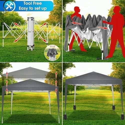 Canopy 10x10 Pop Up Canopy Tent Party Tents for Parties Weddings Backyard Waterproof Canopy Outdoor Commercial, alternate