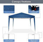 Canopy 10x10 Pop Up Canopy Tent with 4 Sidewalls Party Tents for Parties Weddings Backyard Waterproof Canopy, alternate view
