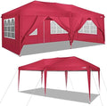 Canopy 10x20 Pop Up Canopy Tent, Red in Red