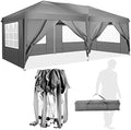 Canopy 10x20 Pop Up Canopy Tent Silver Gray
