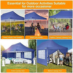 Canopy 10x20 Pop Up Canopy Tent with 6 Sidewalls, Waterproof Commercial Canopy Ez Outdoor Instant Gazebo Easy to, alternate