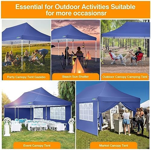 Canopy 10x20 Pop Up Canopy Tent with 6 Sidewalls, Waterproof Commercial Canopy Ez Outdoor Instant Gazebo Easy to, alternate