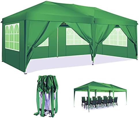 Canopy 10x20 Waterproof Pop up Canopy Tent in 10x20 Green