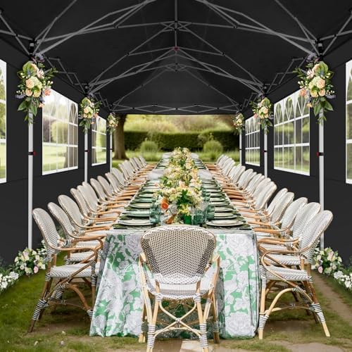 Canopy 10x30 Pop Up Canopy Tent with Sidewalls, Waterproof Commercial Canopy Ez Outdoor Instant Gazebo UV, alternate view 2