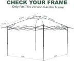 Canopy Cover Compatible with ABC 13x13 Pop Up Gazebo Frame, alternate view 6