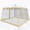 Canopy Mosquito Net for 10x10 Base/8x8 Top Pop up Canopy Tent, Beige in Beige