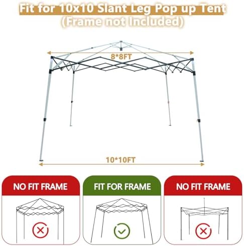 Canopy Mosquito Net for 10x10 Base/8x8 Top Pop up Canopy Tent, Beige in Beige, alternate view 4