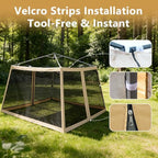 Canopy Mosquito Net for 10x10 Base/8x8 Top Pop up Canopy Tent, Beige in Beige, alternate view 6