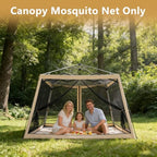Canopy Mosquito Net for 10x10 Base/8x8 Top Pop up Canopy Tent, Beige in Beige, alternate view 7