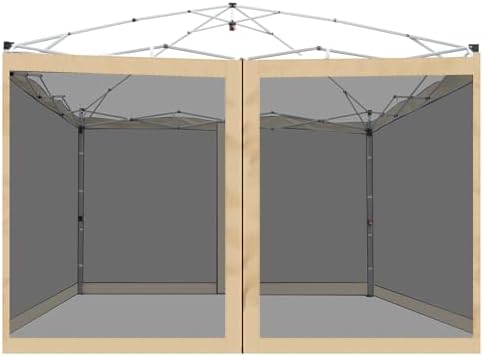 Canopy Mosquito Net for 10x10 Pop up Canopy Tent, Frame Not Included, Beige in Beige