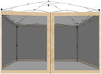 Canopy Mosquito Net for 10x10 Pop up Canopy Tent, Frame Not Included, Beige in Beige