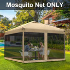 Canopy Mosquito Net for 10x10 Pop up Canopy Tent, Frame Not Included, Beige in Beige, alternate view 7