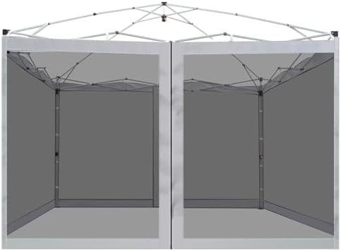 Canopy Mosquito Net for 10x10 Pop up Canopy Tent, Frame Not Included, Grey in Grey