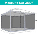 Canopy Mosquito Net for 10x10 Pop up Canopy Tent, Frame Not Included, Grey in Grey, alternate view 2