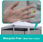 Canopy Mosquito Net for 10x10 Pop up Canopy Tent, Frame Not Included, Grey in Grey, alternate view 4