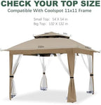 Canopy Replacement Top Compatible with SUNJOY 11x11 Pop Up Gazebo, alternate view 6