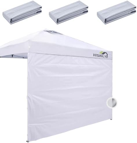 Canopy Sidewalls 10 * 10 ft 300D Sunwalls with Silver Coating UV Protection and Waterproof Oxford Cloth Suits