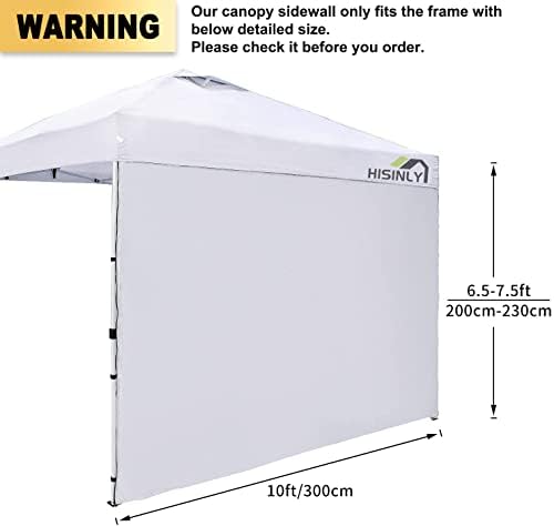 Canopy Sidewalls 10 * 10 ft 300D Sunwalls with Silver Coating UV Protection and Waterproof Oxford Cloth Suits, alternate view