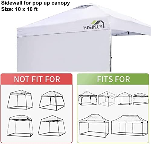 Canopy Sidewalls 10 * 10 ft 300D Sunwalls with Silver Coating UV Protection and Waterproof Oxford Cloth Suits, alternate view