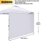Canopy Sidewalls 10x10 ft, 3 Pack Pop Up Tent Walls, Waterproof & UV Protection 210D Oxford, Velcro Easy Install, alternate