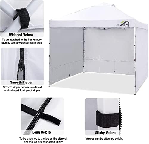 Canopy Sidewalls 10x10 ft, 3 Pack Pop Up Tent Walls, Waterproof & UV Protection 210D Oxford, Velcro Easy Install, alternate