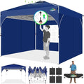 Canopy Tent 10x10, 10x10 Pop Up Canopy for Party Camping, Party Tents with One Push Central Button Air Vent