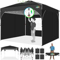 Canopy Tent 10x10, Easy Up 10x10 Pop Up Canopy for Party Camping, Party Tents with One Push Central Button Air