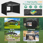 Canopy Tent 10x10, Easy Up 10x10 Pop Up Canopy for Party Camping, Party Tents with One Push Central Button Air, alternate
