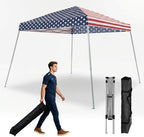 Canopy Tent, 10X10 FT Pop Up Canopy Outdoor Instant Tent Slant Legs with Carrying Bag, Portable Gazebo Shelter