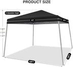 Canopy Tent, 10X10 FT Pop Up Canopy Outdoor Instant Tent Slant Legs with Carrying Bag, Portable Gazebo Shelter, alternate
