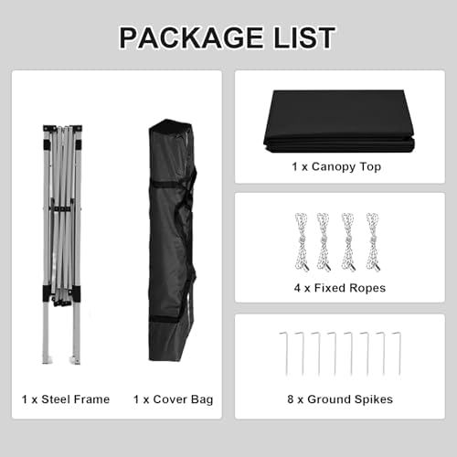 Canopy Tent, 10X10 FT Pop Up Canopy Outdoor Instant Tent Slant Legs with Carrying Bag, Portable Gazebo Shelter, alternate