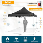 Canopy Tent 10x10 Pop Up Canopy with Sidewalls Waterproof & UPF 50+, Heavy Duty Commercial Instant Craft Fair, alternate view