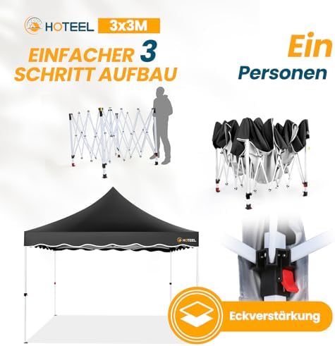 Canopy Tent 10x10 Pop Up Canopy with Sidewalls Waterproof & UPF 50+, Heavy Duty Commercial Instant Craft Fair, alternate view