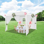 Canopy Tent 10x10 with Removable Sidewalls, White Tents for Parties Waterproof & UV Protection for Gazebo, alternate view 2